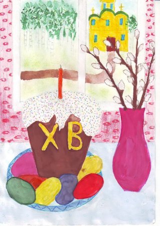 Детские рисунки к Пасхе