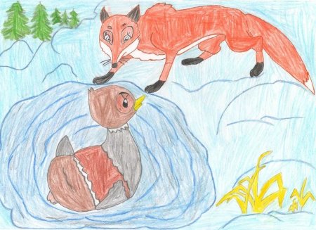 Мамин Сибиряк серая шейка рисунок