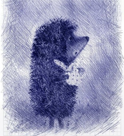 Ежик в тумане со свечкой