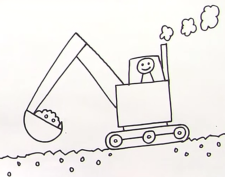 Экскаватор рисовалка
