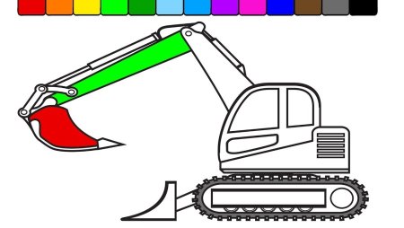 Срисовывать экскаватор для детей