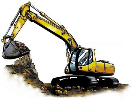 Рисуем экскаватор с детьми