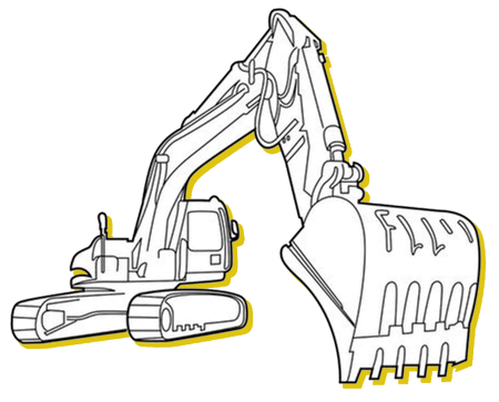 Экскаватор раскраска