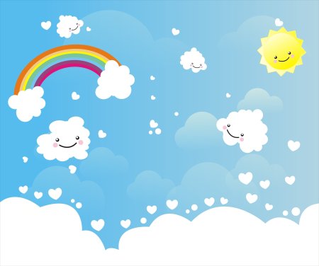 Облачко на голубом фоне