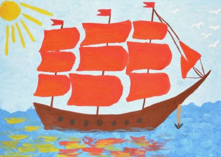 Детские рисунки кораблей