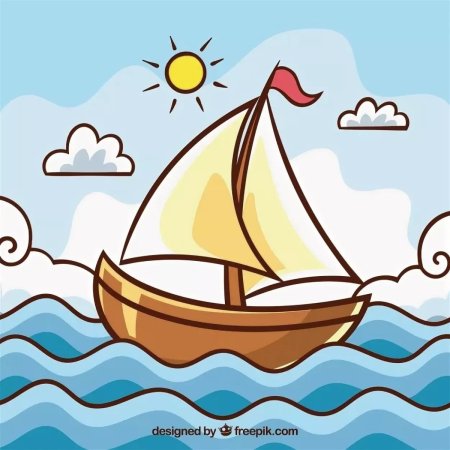 Кораблик волна