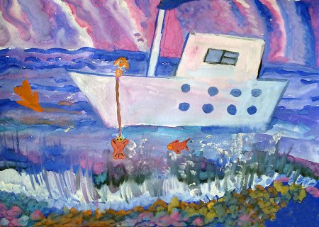 Корабль детский рисунок