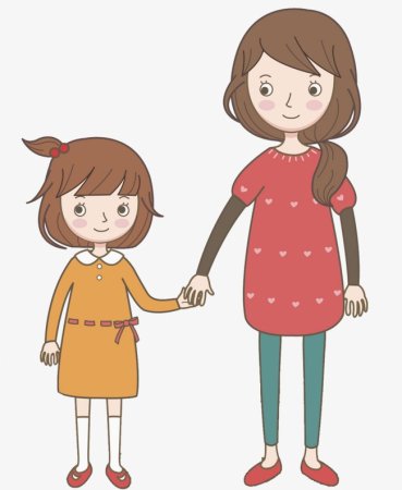 Нарисовать маму с дочкой