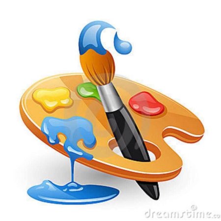 Палитра с кисточкой