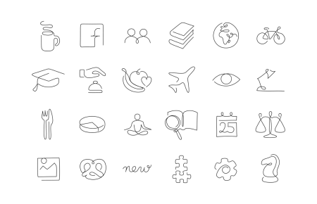 Пиктограммы одной линией