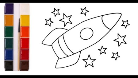 Рисунок ракета в космосе детский (54 фото)