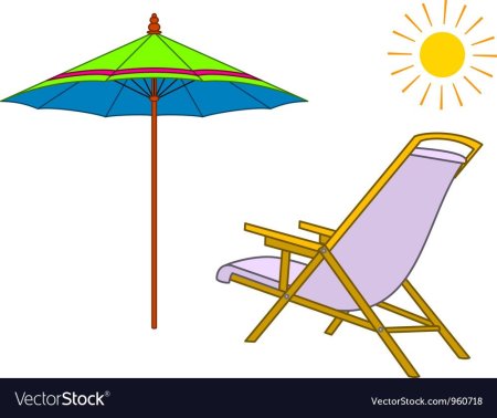 Пляжный шезлонг рисунок