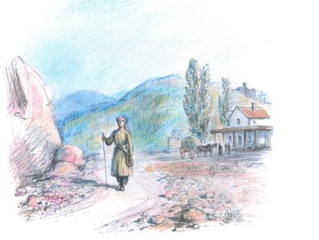 Иллюстрация к сказке Ашик Кериб