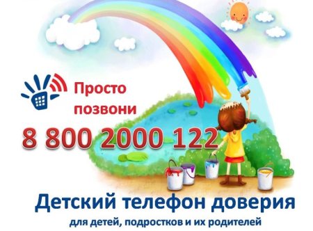 Плакат детский телефон доверия