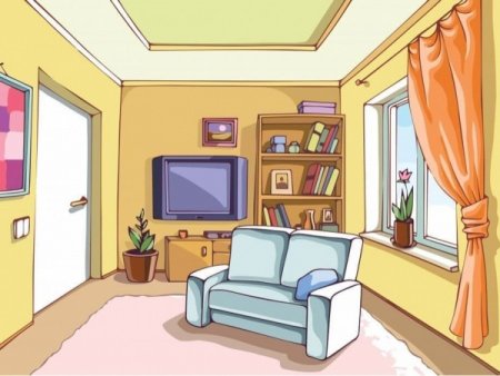 Эскиз интерьера комнаты