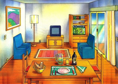 Нарисовать комнату дома