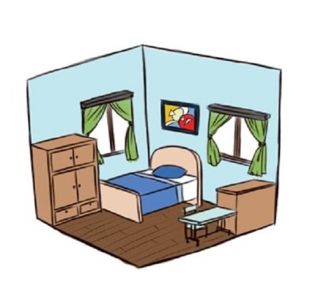 Раскраска интерьер комнаты