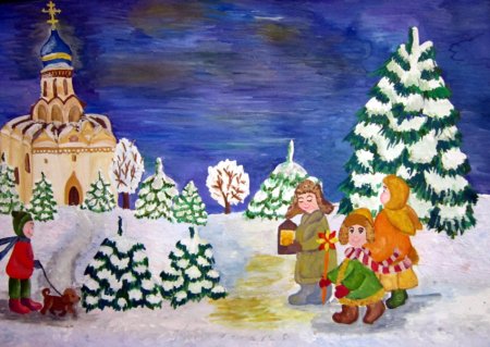 Зимние рисунки для срисовки