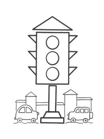 Рисунок светофора для детей в детском саду (54 фото)