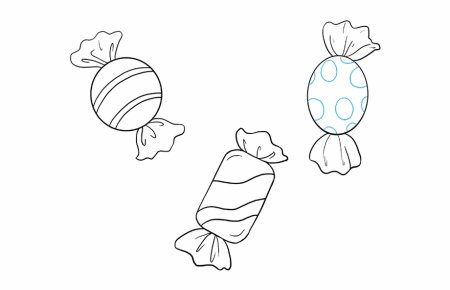 Рисунки для срисовки конфеты