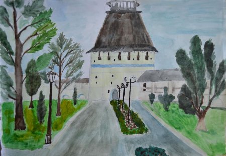 Астраханский Кремль рисунок для детей