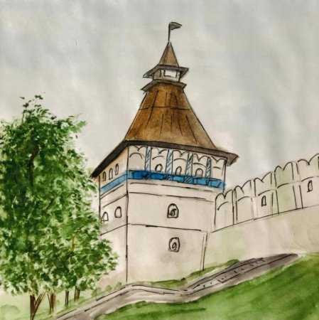 Астраханский Кремль рисунок