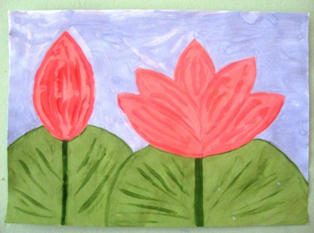 Лотос детский рисунок