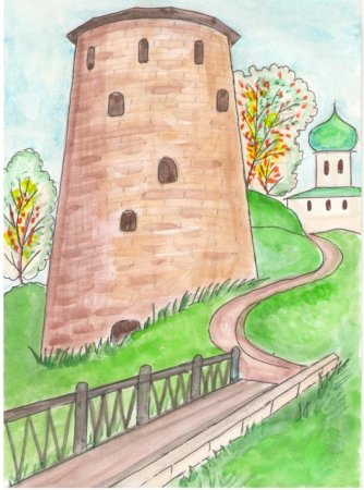 Рисование древнего города