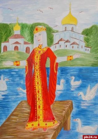 Город Псков детские рисунку