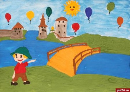 Город Псков детские рисунку