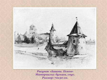 Рисование Кремль Псков