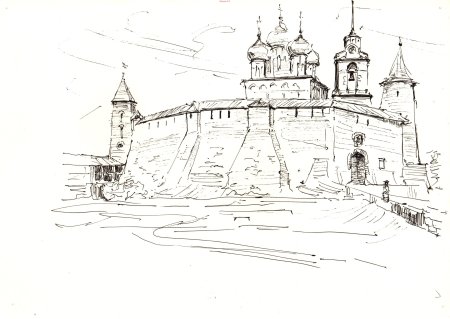 Троицкий собор Псков раскраска