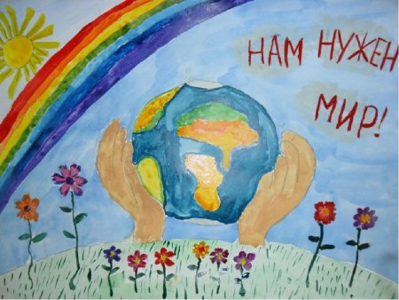 Плакат на тему мир