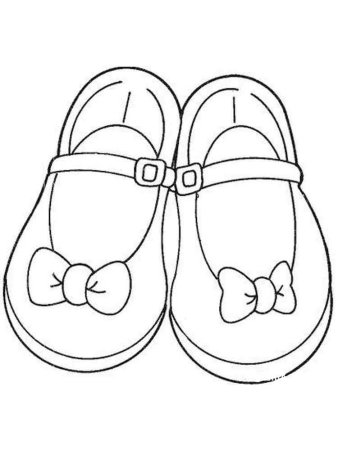 Туфли раскраска для детей