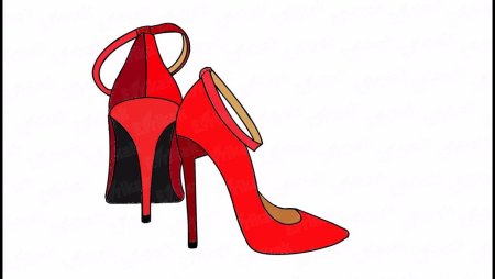 Туфля на шпильке рисунок