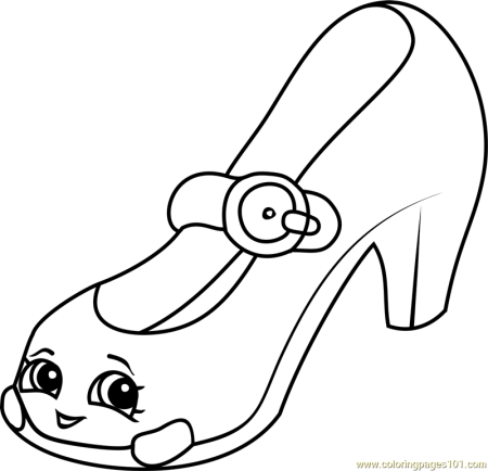 Туфелька раскраска для детей