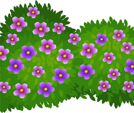 Кусты мультяшные