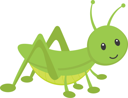 Кузнечик мультяшный