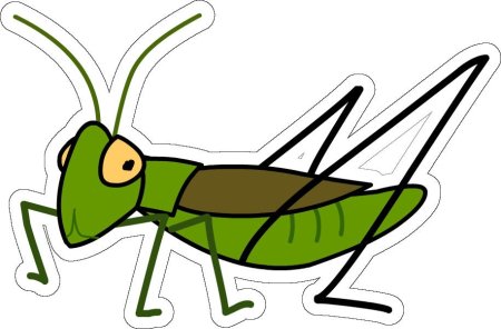 Кузнечик трафарет