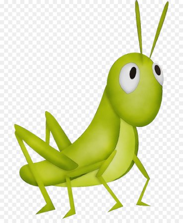 Кузнечик мультяшный