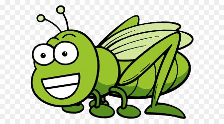 Кузнечик мультяшный