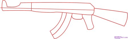 Автомат Калашникова АК-47 контур