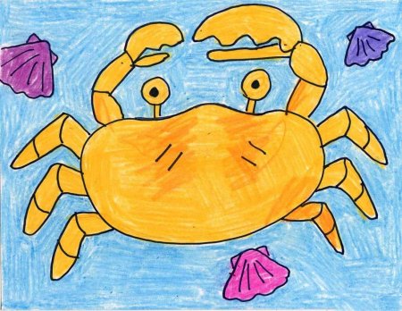 Краб рисунок