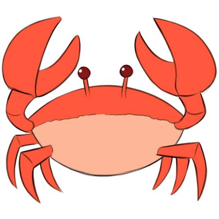 Краб раскраска для детей