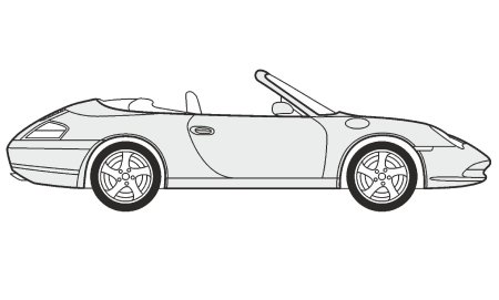 Порше 911 кабриолет вид сбоку
