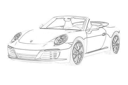 Раскраска Porsche 918 Spyder