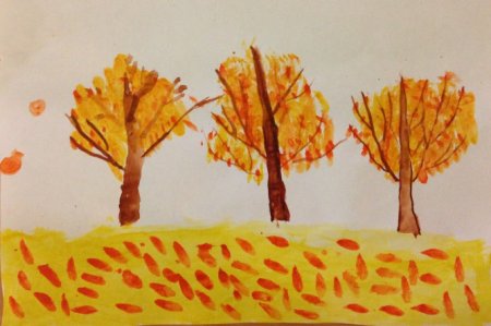 Рисование осень октябрь