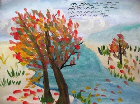 Уж небо осенью дышало рисунок к стихотворению