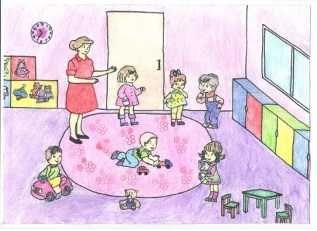 Рисунок на тему мой любимый детский сад