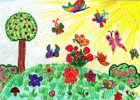 Детский рисунок лето